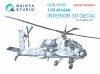 Quinta Studio QDS-35090 AH-64A 3D-Printed & coloured Interior on decal paper (Academy) (Small version) 1/35